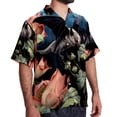thumbnail image 2 of Bats Men's Short Sleeve Printed Button Down Beach, Casual, Poplin Shirts for Summer Vacation, 2 of 6