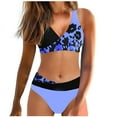 thumbnail image 1 of Traje de baño de 2 piezas para mujer, trajes de baño para mujer, traje de baño estampado con lazo en el cuello para mujer, traje de baño dividido para mujer, conjunto de traje de baño dividido para mu, 1 of 2