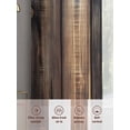 thumbnail image 7 of Black Brown Board Semi Sheer Curtains 108 Inch Length 2 Panels Set, Vintage Chic Shabby Wooden Grain Sheer Kitchen Curtain Privacy Voile Window Curtain for Living Room Bedroom Rod Pocket Drapes, 7 of 7