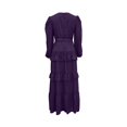 thumbnail image 4 of ZHOGXU Fashion Womens A Line Midi Dresses Solid Color V Neck Long Sleeve Regular Fit Weekend Outdoor Wear, 4 of 6