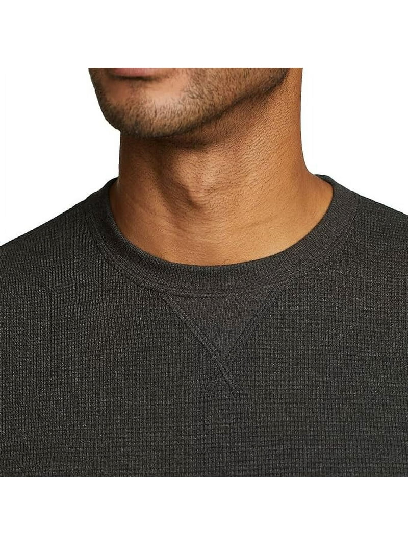 Eddie Bauer Men Thermal Crew Neck Long Sleeve Shirt (Dark Gray