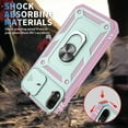 thumbnail image 5 of Case for iPhone XR, Camera Cover Phone Case with Rotation Ring Stand for Apple iPhone XR - Green Pink, 5 of 7