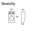 thumbnail image 2 of Musiclily Ultra 10.5mm Full Solid Brass PRS Style Tremolo Bridge Saddles for Strat Style Electric Guitar, Gold (Set of 6), 2 of 5