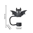 thumbnail image 2 of Halloween Silicone Straw Topper Cap 0.4" Reusable Straw Cover For 30Oz & 40Oz Tumblers, Spill-Proof Decorative Tip For Halloween Gifts, 2 of 3