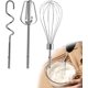 thumbnail image 1 of Batidor de huevos eléctrico de acero inoxidable, 3 accesorios de repuesto para batidora de mano, batidor de repuesto, para eléctrico (1 batidor, 1 gancho para masa, batidor de globo) JM, 1 of 4