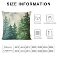 thumbnail image 5 of Heduofu  Throw Pillow Covers Watercolor Mountain Pillow Cases Nature Forest Green Pillow Cushion Cover with Hidden Zipper for Home Decor Square Cotton Pillow Case White, 5 of 5