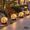 Warm White-4 globes, variant on Multicolor 4 Globes Solar Outdoor Garden Landscape Walkway Lights