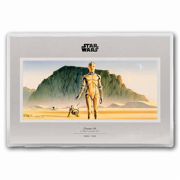 2026 Niue 1 oz Silver $2 Star Wars Art: C-3PO and R2-D2