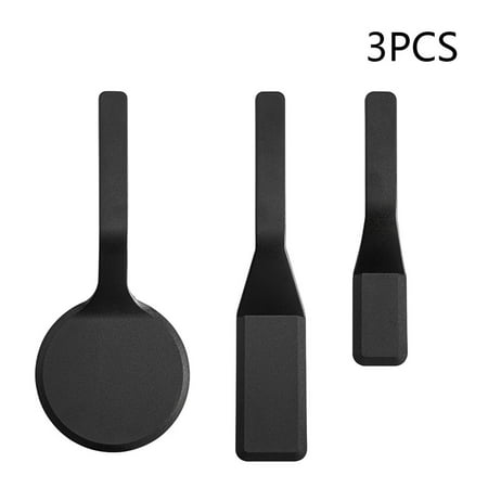 

3pcs Baking Tool Heat Non Stick Spatula Set Cooking Nylon Black Mixing