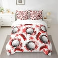 thumbnail image 2 of Manfei Gamer Golf 7 Pieces Bedding Comforter Set for Female Men Women,Abstract Red Splash Full Bedding Set Lightweight,Sport Ball Game Fitted Sheet Flat Sheet,Ultra Soft Home Decor,Reversible, 2 of 8