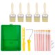 thumbnail image 1 of 21uds Pintura Rodillo Kit, Pintura Suministros Herramientas, 8" Pl?stico Bandeja, 4" Pintura Rodillo, Marco, Pintura Agitar Palo, 2.5" Qu?mica Fibra Pintura Cepillos para Paredes Unique Bargains kits de herramientas de pintura, 1 of 9