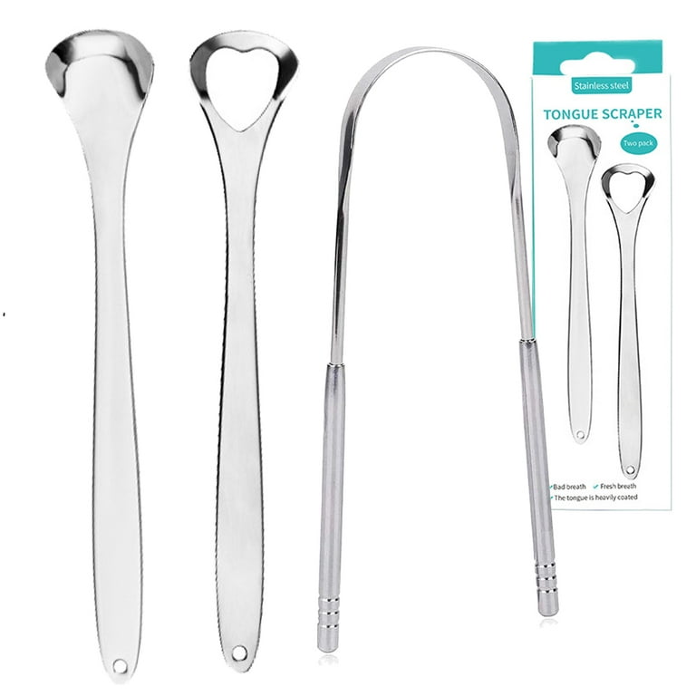 Tongue Scraper Cleaner Stainless Steel Bad Breath for Dental Oral Care Tool