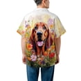 thumbnail image 5 of Welcome Spring Summer Bloodhound Portrait Flower Blue Sky Hawaiian Shirt Breathable Summer Unisex Merch Dog Lover - 12001, 5 of 6