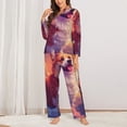 thumbnail image 2 of Fotbe Sunset Cloud Corgi Conjunto de Pijama de Manga Larga para Mujer con Estampado, Ropa de Dormir de 2 Piezas, Conjunto de Casa Suave y Cómodo con Bolsillos-Medium, 2 of 7