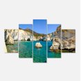thumbnail image 2 of Panorama de Plage Turquoise - Art sur Toile Bord de Mer Extra Grand, 2 of 3