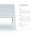 thumbnail image 5 of Linon Adirondack Outdoor Solid Sturdy Acacia Wood Ottoman in White Stain, 5 of 13
