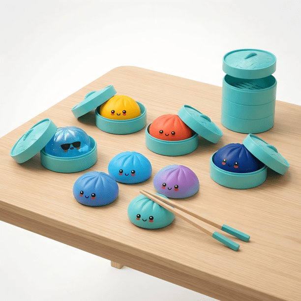 7 Styles Squeeze Mystery Dumpling Squishy Toys Blind Box - Find