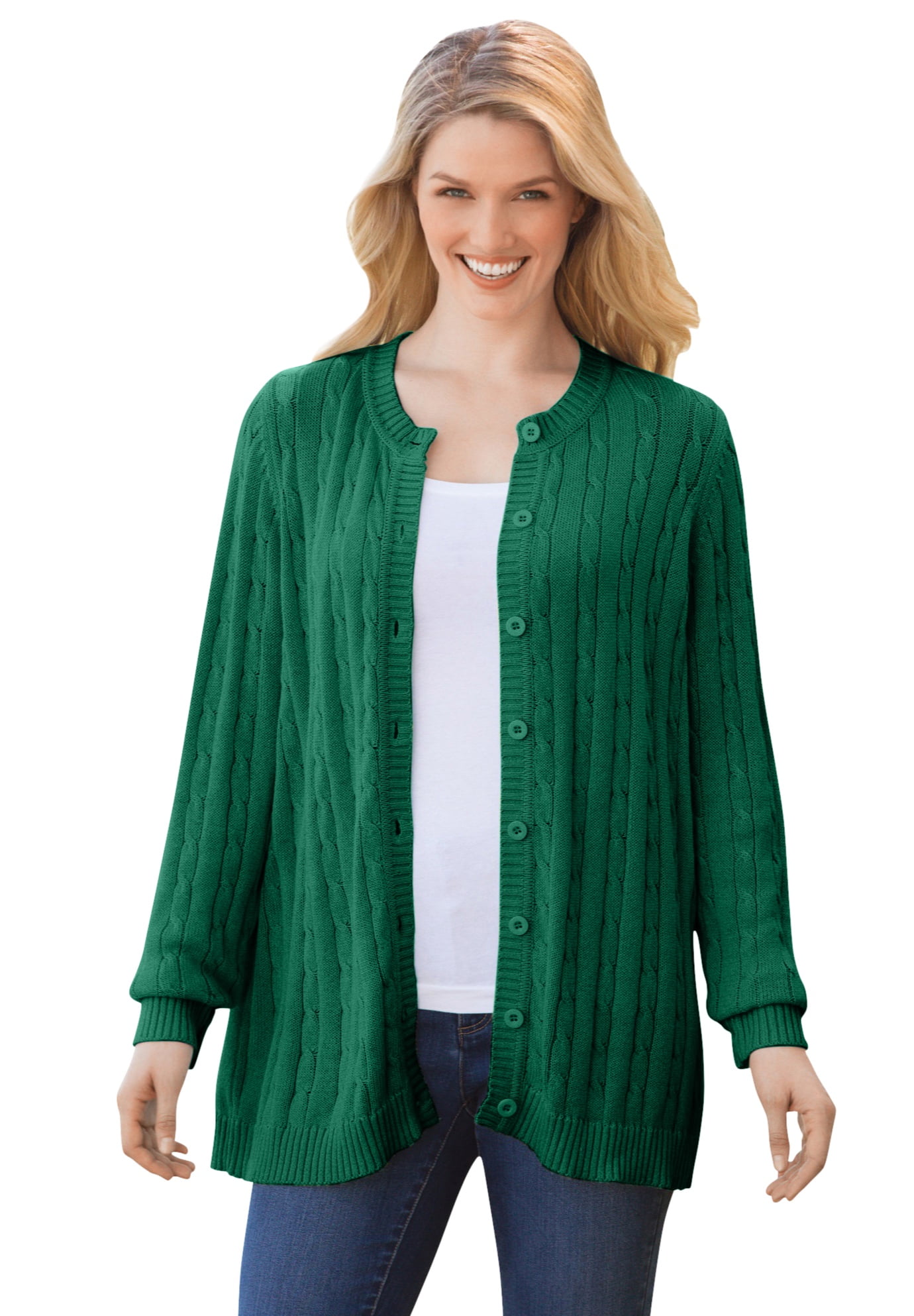 bottle green cardigan womens