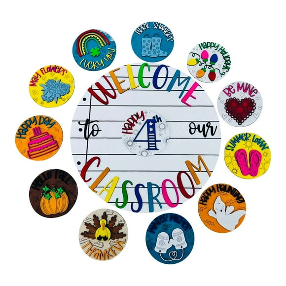 Interchangeable Door Signs For Multiple Festivals. Welcome To Multiple Festivals With Customized Party Props. Interchangeable Signs (12PCS) Family Decorations for Kitchen
