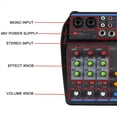 thumbnail image 5 of Mezclador de Audio de 4 Canales Mini Consola Mezcladora de Sonido Bluetooth Fuente de Alimentación de 48 V para de Karaoke de Grabación de DJ de Música, 5 of 5