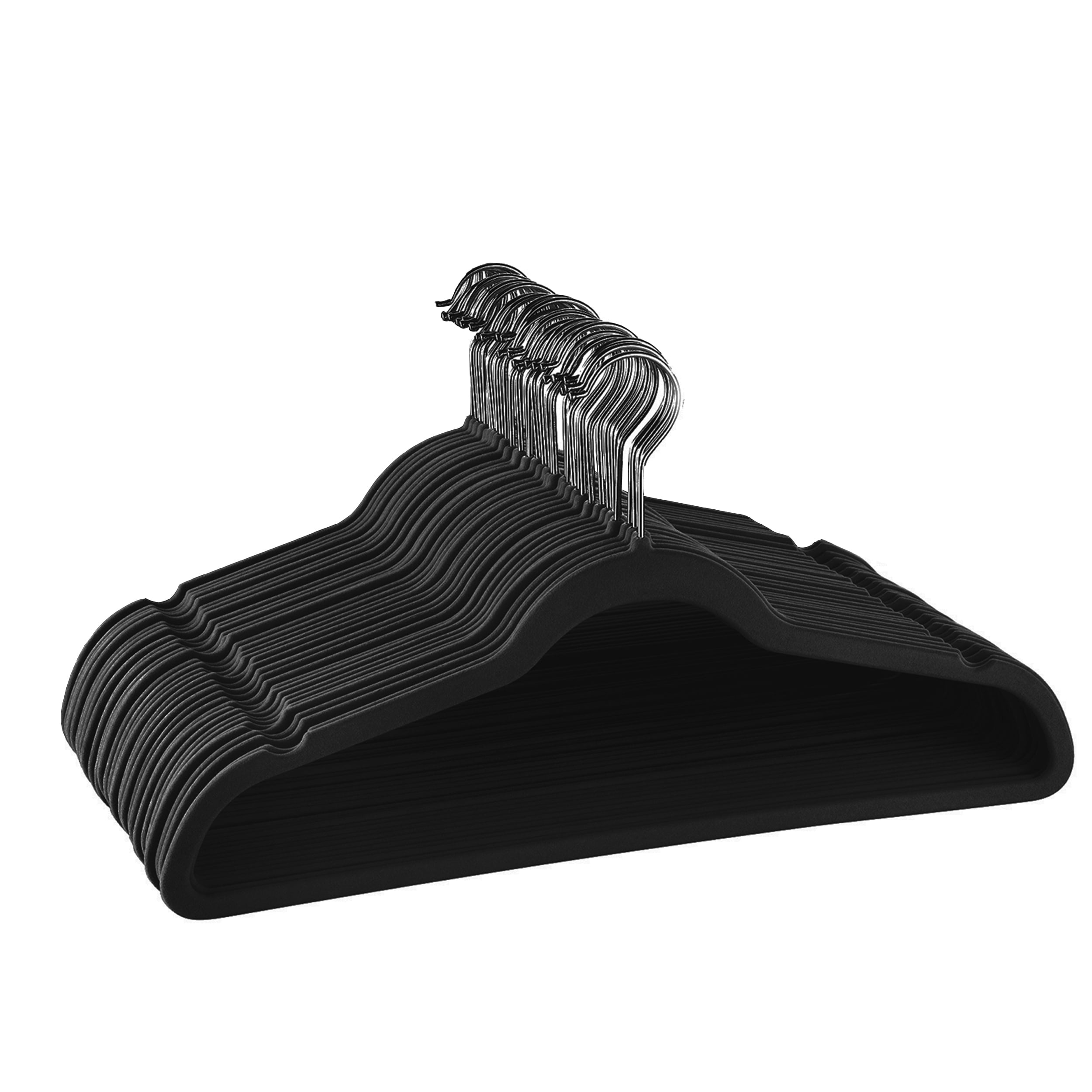 Elama Non Slip Velvet Clothing Hangers, 30 Pack, Black - Walmart.com