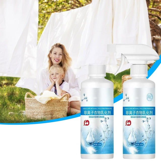 Spray Quitamanchas Potente, Limpieza Profunda, Emulsionante No Iónico para Telas, Aclara Los Blancos, Fragancia Fresca, Versátil para Ropa y Tapicería, 300 Ml.