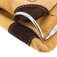 thumbnail image 3 of 10 Pocket Suede Leather Tool Bag Heavy Duty Carpenter Storage Pouch - Tan, 3 of 10
