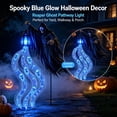 thumbnail image 2 of Halloween Soul Harvester Animated Garden Light, Halloween Grim Reaper Animated Garden Light, Glowing Ghost Yard Decor, Glowing Ghost Souls Lantern Effect Spooky Halloween Lawns Porches Walkway, 2 of 6