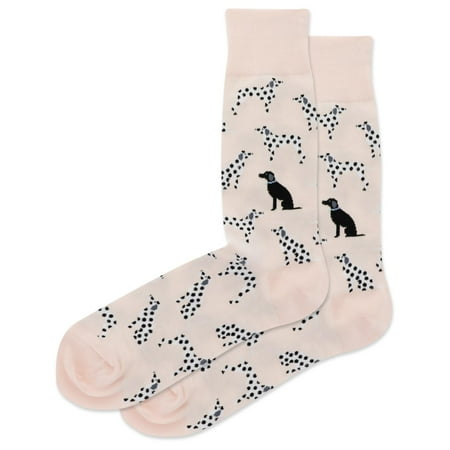 Hot Sox Mens Dalmatians Crew Socks