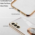 thumbnail image 4 of for Samsung Galaxy S26+, Rotating Ring Kickstand Magnetic Cover Compatible with Car Mount Electroplate Luxury Phone Case for Galaxy S26 Plus, White, 4 of 7