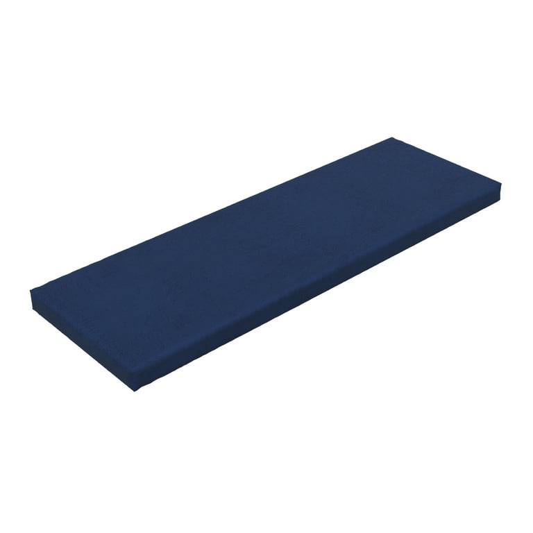 Faux Suede Bench Cushion Digitally Printed Weathered Texture Standard Size Foam Pad with Decorative Fabric Cover for Kitchen Bedroom Indoors Outdoors Navy Blue 45 x 15 x 2