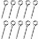 thumbnail image 1 of Paquete de 10 tornillos de ojo M6, pernos de anillo soldados, anillos de tornillo, perno de gancho de ojo para máquina de columpio al aire libre, 1 of 5