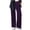 Purple, variant on Velvet Pants for Women Loose Drawstring Wide Leg Gym Pants Casual Straight Leg Office Velour Long Trousers with Pockets
