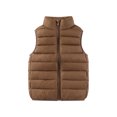 thumbnail image 2 of Gilet Sans Manches pour Enfants, Mélange de Polyester avec Fermeture Éclair et Poche avant, Design Col Rond, Noir, Taille 110 cm, 2 of 7