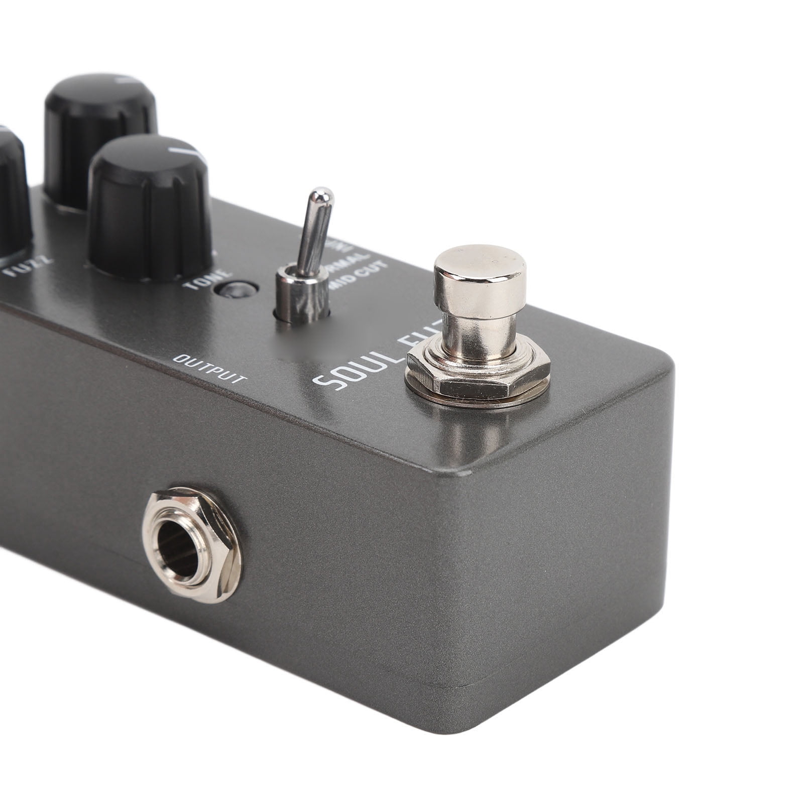 BIMZUC Premium Electric Guitar Fuzz Pedal with Adjustable Volume Tone Gain Control Knob Compact Analog Effect Pedal Non-Slip Rubber Pad DC 9V 10 mA Current for Lead Playing Black Color