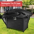 thumbnail image 4 of Youlvy Rectangular Fire Pit Cover 43 inch, Propane Gas Fire Pit Table Cover,Outdoor Waterproof Firepit Table Cover - 43 X 22 X 25 Inch, 4 of 7