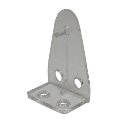 Hold Down Bracket - Hold Down Bracket for 1 inch Mini Blinds or Cellular Shades Clear Plastic with Intergrated Pin (Screws Not Included) 10 Pieces Per Pack
