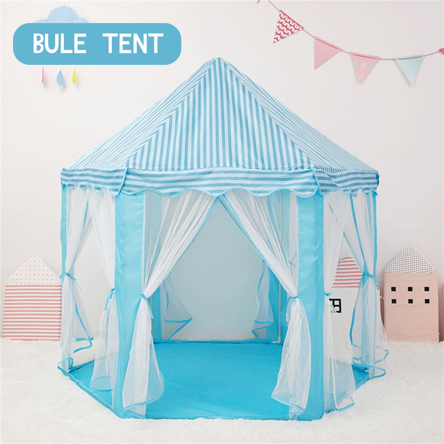 Kids Play Tents for Girls, Princess Castle Toy Tent, Toddler Children Play House, Hexagon 55''x53'' Kids Play Tents for Girls, Princess Castle Toy Tent, Toddler Children Play House, Hexagon 55''x53''