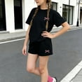 thumbnail image 7 of Tiijoy Girls Summer Outfits Casual Short Sleeve T-Shirt Shorts Set, 2-Piece, Sizes 2-14, 7 of 7