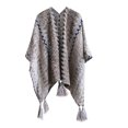 thumbnail image 3 of LOVZFMLL Cardigans Cardigan pour Femmes Mode Femmes Hiver Bouton Uni Capes Tricotées Manteau, 3 of 3