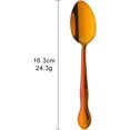 thumbnail image 3 of Tea Spoons 12-Piece Stainless Steel Set with Flower Edge Use for Home, Kitchen, Restaurant- 6.4 Inches-Red, 3 of 6