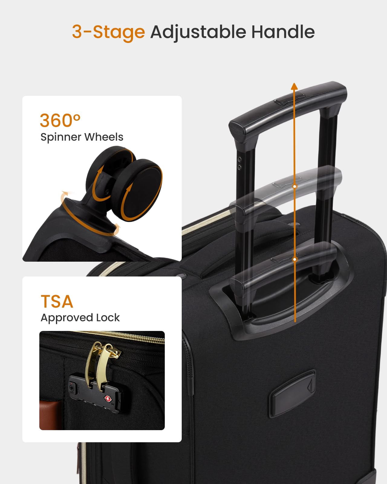 LOVEVOOK 4 Pcs Carry On Luggage 22x14x9 Airline Approved 20 Inch Underseat Carry on Suitcase for Women Men Softside Travel Luggage with Spinner Wheels and TSA Lock