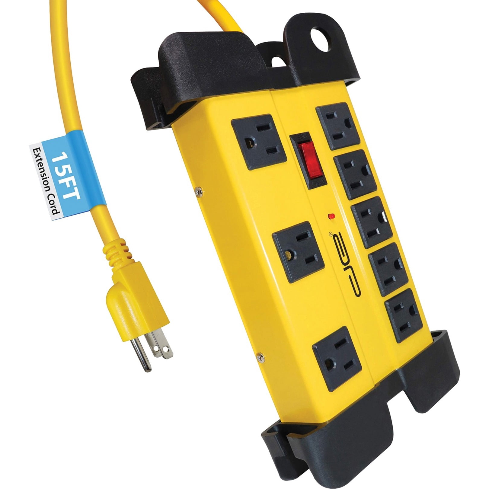 Digital Energy 15 Foot 8-Outlet Heavy Duty Surge Protector Power Strip .