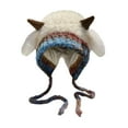 thumbnail image 3 of Gorro de invierno para mujer, resistente al frío, bonito y moderno, para niñas, gorro para esquiar en la calle. Blanco, 3 of 8