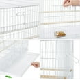 thumbnail image 4 of 30-inch Stackable Bird Cage for Parakeets, Cockatiels, Conures | Spacious Flight Cage with Slide-out Tray & 2 Wooden Perches - White, 4 of 7