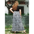 thumbnail image 7 of SHOWMALL Plus Size Summer Maxi Dress for Women Grey Cashew 1X Short Sleeve Crewneck Casual Beach Bohemian Full-Length Long Sun Dresses with Pockets, 7 of 7