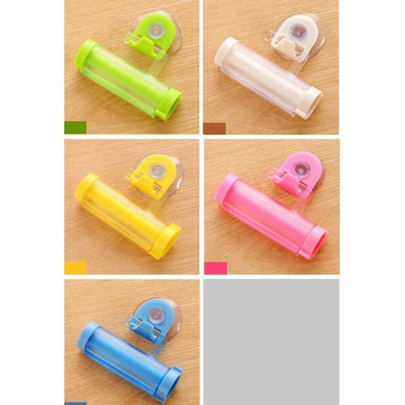Toothpaste Squeezer Roller Rolling Tube Dispenser Hanger Holder Toothbrush 5 Pcs