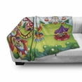 thumbnail image 2 of Circus Soft Flannel Fleece Throw Blanket, Circus and Theme Park Design Carousel Amusement and Excitement Theme Trees Forest, Cozy Plush for Indoor and Outdoor Use, 50" x 70", Multicolor, by Ambesonne, 2 of 5