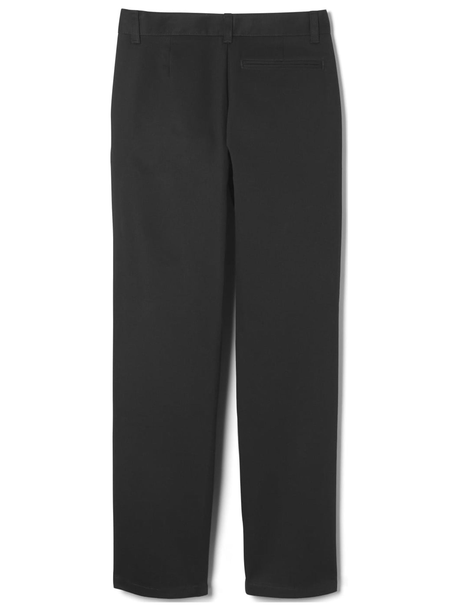 French Toast Boys School Uniform Adjustable Waist Work Wear Finish Relaxed Fit Pants, Sizes 4-20, Slim, & Husky