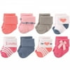 Hudson Baby Infant Girl Cotton Rich Newborn and Terry Socks, Love, 0-6 Months
